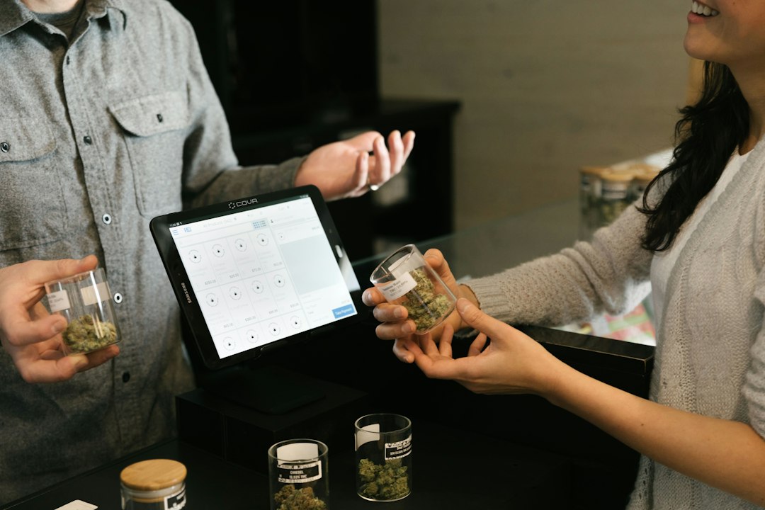 Licensed cannabis dispensary counter, illustrating cannabis insurance requirements by state